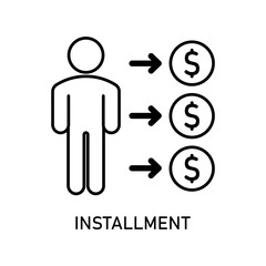 Icon a installment, isolated against a clean background.