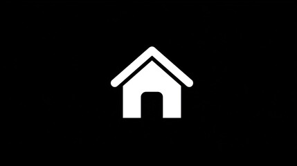 Fototapeta premium Elegant Home Symbol Minimalist Black and White Icon Simple House Graphic Clean Vector Illustration Usable Building Sign Design for Web and Print 