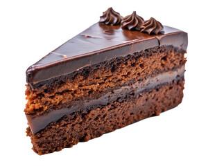 chocolate cake  isolated on white background.  PNG Transparent file type with High Definition Quality.