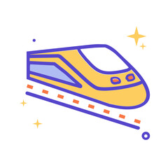 transportation flat icons set