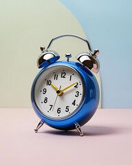 alarm clock,retro alarm clock,twin bell clock,metal desk clock,analog alarm clock,silent alarm clock,night light clock,home alarm clock,office alarm clock,mini travel clock,digital alarm clock,blue 