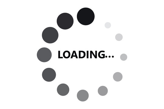 Loading Icon on white background, vector illustration.