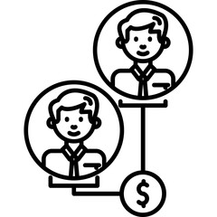 Peer-to-Peer Lending Icon