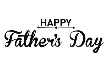 hand drawn happy fathers day icon, lettering calligraphy on white background.