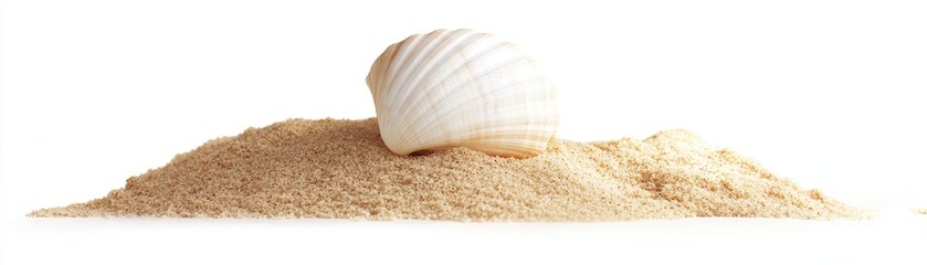 Seashell on a mound of sand