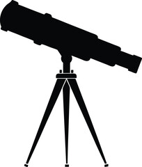 telescope isolated silhouette