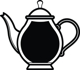 teapot isolated silhouette