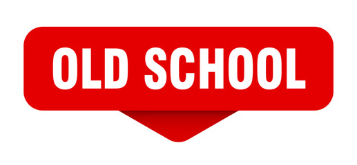 old school sticker. old school sign on transparent background