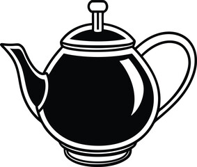 teapot isolated silhouette