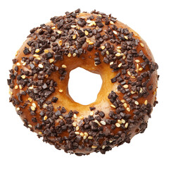 bagel on a transparent surface