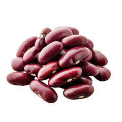 red kidney beans isolated on white surface