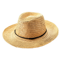 beach straw hat isolated on white surface