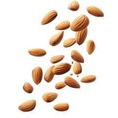 flying falling almonds