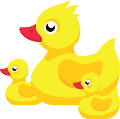 two yellow rubber ducks