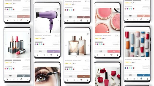E-commerce sales of make-up products by phone