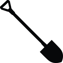 shovel isolated silhouette
