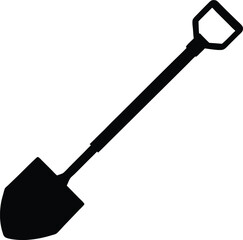 shovel isolated silhouette 