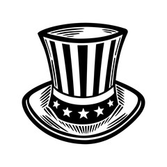 Uncle sam hat icon simple style royalty vector illustration