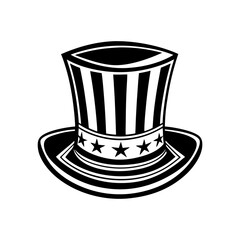 Uncle sam hat icon simple style royalty vector illustration