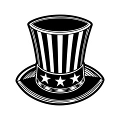 Uncle sam hat icon simple style royalty vector illustration