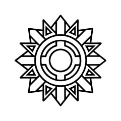 Mandala vector line art icon