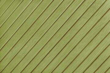 Wooden diagonal plank, bamboo surface texture, board wall background. Painted wooden panels khaki...
