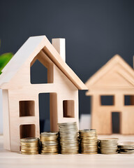 make money,earn from property,real estate money,house investment,property income,house model with coins,saving money,smart money ideas,home buying tips,real estate tips,property prices,house prices up