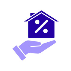 Naklejka premium Icon a mortgage, isolated against a clean background.