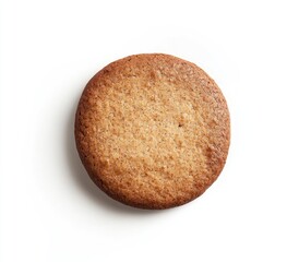 Round, light brown cookie, top view,  simple, baked good