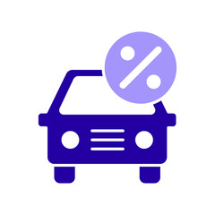 Icon a auto loan, isolated against a clean background.