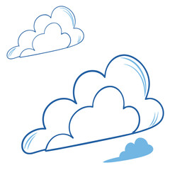 Fototapeta premium Cloudy sky Illustration