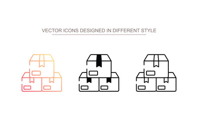 Boxes icon design with white background stock illustration