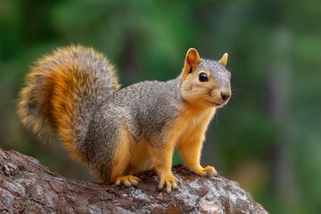 Obraz premium Eastern Fox Squirrel: A Vibrant Wildlife Portrait