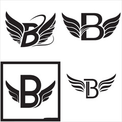 Four logo vector variations featuring the letter 