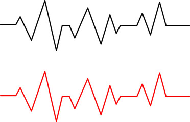 heartbeat line icon set. Cardiovascular Applications. healthcare and medicine. Health and Medicine.  Cardiology Service Continuous