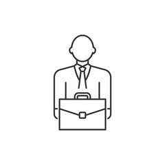 Male character with briefcase icon. Businessman symbol modern, simple, vector, icon for website design, mobile app, ui. Vector Illustration