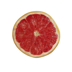 Juicy Grapefruit Slice on Green Transparent background