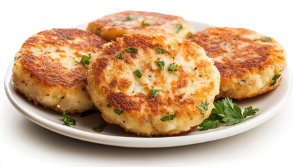 Golden, crispy potato patties