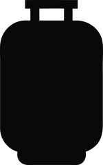 gas cylinder isolated silhouette 