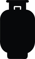 Obraz premium gas cylinder isolated silhouette 