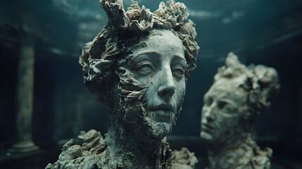 Fototapeta premium Wind Shapes Sand Dunes into Unique Sculptures in Tranquil Scene