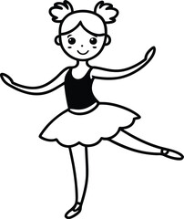 cute ballet dancer silhouette