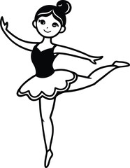 cute ballet dancer silhouette