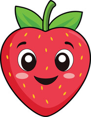 cartoon smiling strawberry with eyes and mouth wit , cartoon smiling strawberry with eyes and mouth