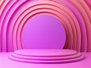 Obraz premium Pink Abstract Stage