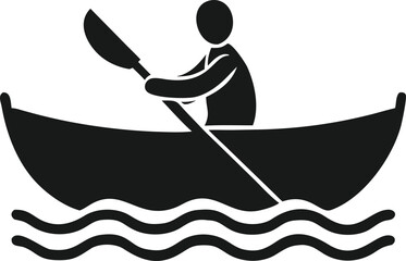 canoe boat silhouette 