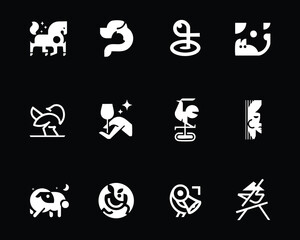 Zodiac Animal Icons Set