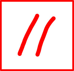 hand drawn parallel math symbols, red math symbols in doodle style