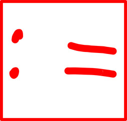 hand drawn math symbols equals by definition, red math symbols in doodle style