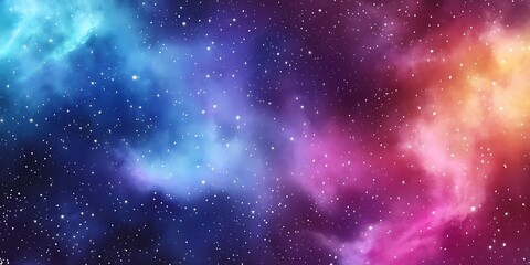 
Cosmic watercolor illustration. Colorful space background with stars. Swirling galaxies, and a dreamy interstellar background

